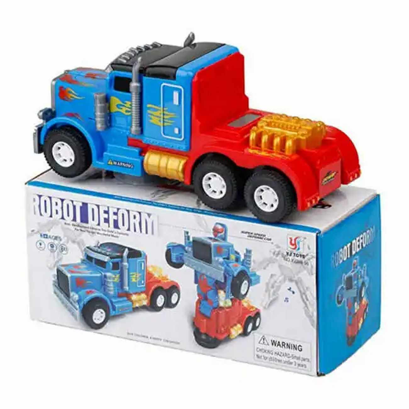 Carro Robot Transformers Tractomula Optimus Niños + Bateria